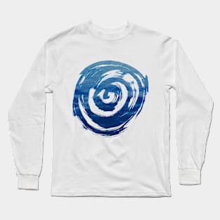 Blue Sea Cool Abstract Pattern design, Wall art Gift, ocean theme Long Sleeve T-Shirt